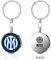F.C. Internazionale Schlüsselanhänger aus Stahl, Unisex, Taglia unica, Edelstahl, Kein Edelstein.
