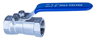 Edelstahl-Kugelhahn 1/2 BSP, weiblich zu weiblich, 1 PC Typ Standard Port Ventil für Wasser, Öl und Gas (1 Stück Pack).
