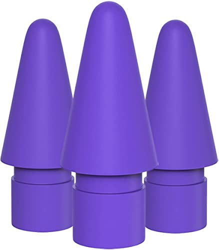 [3pcs]Tucana Pen Tips Compatible for Apple iPad Pencil 1st & 2nd Generation (3-Pack) (Purple)