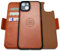 dreem Fibonacci Wallet Case for iPhone 14 & iPhone 16e Case Wallet | 3-in-1 Magnetic Detachable Vegan Leather Cover with Built-In Kick-Stand, RFID Blocking Card Holder, MagSafe Compatible [Caramel]