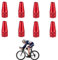 Sclaverandventil Kappe,Fahrradventil Französisch,Ventilkappen Fahrrad,MTB Ventilkappen,Ventilkappen Fahrrad Französisch,Staubkappen Fahrrad,Fahradventilkappen,Fahrrad Ventil Kappen(Rot)
