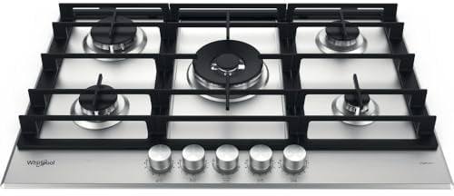 Whirlpool piano cottura a gas cm 73 5 fuochi inox gmwl758ixlfr