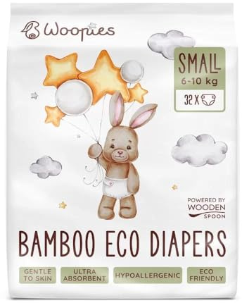Woopies Kinder ECO Windeln SMALL (6-10kg) Wooden Spoon 32 stck