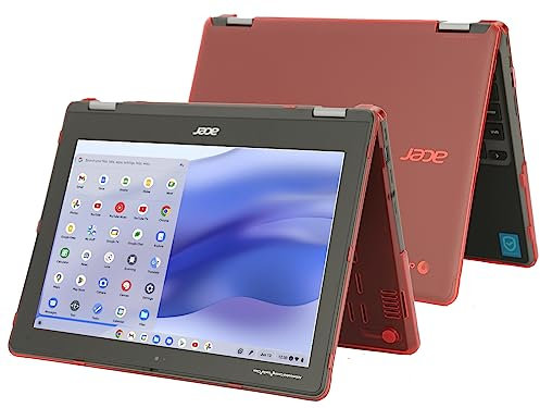 mCover Coque rigide compatible uniquement avec Acer Chromebook Spin 512 R853TA Series 2021 ~ 2023 12 (ne convient pas aux autres modèles) – Rouge