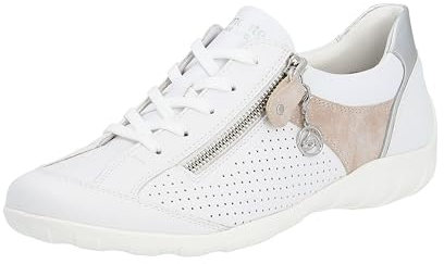Remonte Femme R3411 Basket, Blanc, Or Rose, Argent, Blanc 81, 38 EU