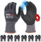 Mustbau 6 Paires Gants de Travail à Écran Tactile, Gants Nitrile Résistants à l'Abrasion, Excellente Préhension Convient pour Jardinage, Mécanique, Chantier (Gris,L)