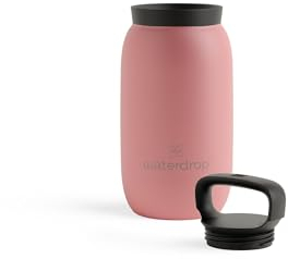 waterdrop® Botella Agua Acero Inoxidable 400ml, Termo Doble Pared: 24h Frio - 12h Caliente, 100% Hermética, Segura - Sin BPA: Para Niños. Botella Térmica Gimnasio, Water Bottle, Thermo, Cantimplora