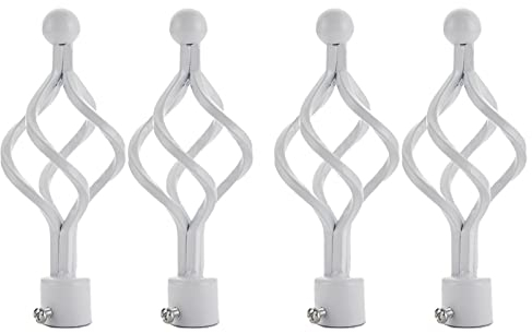 ECESLENT 4 Pcs Gardinenstange Endstücke Deko, dekorative Gardinenstangen-Endstücke, passend für Gardinenstangen-Ersatz-Endstücke mit 18-22 mm Durchmesser