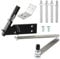 NQEUEPN Lawn Mower Blade Sharpener, 15°-45°Adjustable Mower Blade Sharpener Sharpening Balancer Bracket Tool for Straight and Standard Lawnmower Blades (5005, Black)