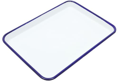Zerodeko Enamelware Rechteckige Auflaufform Hochglänzend Multifunktionale Emaille Backform Antihaft-beschichtung Zum Braten Backen Und Servieren Von Pancakes Und Mehr