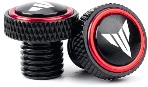 ZESIDIMO M10 * 1.25 Trou Miroir Bouchons Vis Boulons Accessoires Moto CNC Pour Yamaha MT 07 09 10 MT07 MT09 SP MT10 FZ09 FZ07 (rouge)