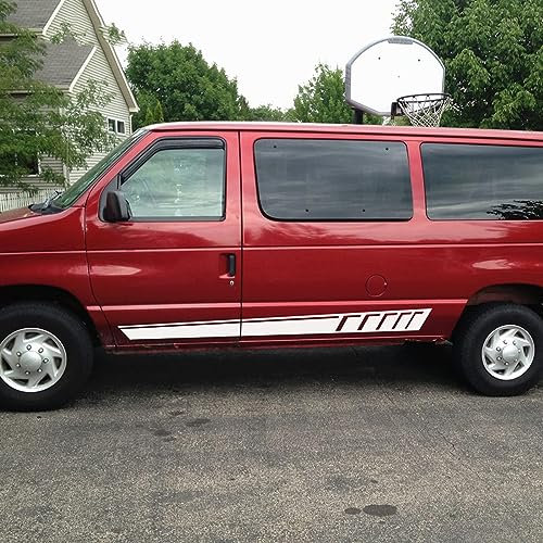 Karosserie Kofferraum Dekoration Aufkleber Taille Linien Aufkleber Tür Seitendekor Aufkleber für Ford E350,B-White