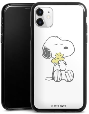 DeinDesign Silikon Hülle kompatibel mit Apple iPhone 11 Case schwarz Handyhülle Peanuts Snoopy Liebe