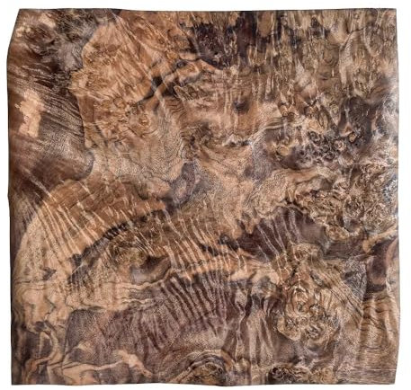 MNUPL Feuille de placage en Bois for Meubles, décoration en loupe de Noyer Noir Naturel, Bricolage, Sac à Main, Panneau de Haut-Parleur, Artisanat de rénovation, 26x36cm