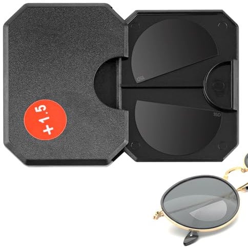 Stick-on Bifocal Reading Lenses, Reusable Clear Reading Lenses with Magnification Function for Glasses/Sunglasses/Ski Goggles, Removable, No Water Required, transparent