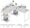 Homall Eckschreibtisch 140 X 140 cm, Schreibtisch L Form Reversibel mit 3 Kabellöchern, Schreibtisch eckschreibtisch Computertisch fürs Homeoffice, Schreibtisch Weiß