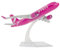 BluWinds Modèle d'avion Columbia 320 rose 1/400 moulé sous pression en alliage métallique pour collection et présentation