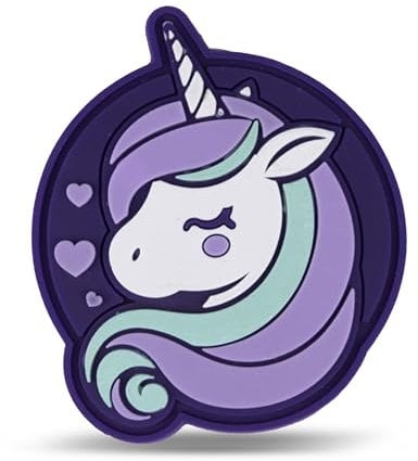 Belmil Patches mit Klettverschluss - kompatibel mit Schulranzen Comfy/Smarty (Purple Unicorn)