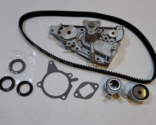 Zahnriemensatz mit Wasserpumpe und Zubehör für MX-5 NA 1,8l NB 1,6 &1,8l, Wapudichtung, Zahnriemen, Umlenkrolle, Spannrolle, Nockenwellen-, Kurbelwellen-Simmering vorne for Eunos/for Miata