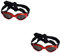 BESPORTBLE 2stücke Hundebrille Für Hunde Und Katzen Uv-Schutz Sonnenbrille Für Haustiere Verstellbare wasserdichte Schutzbrille Rot Für Outdoor-aktivitäten Und Reisen