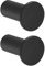 SAYAYO Ganci Accappatoio Bagno Nero Ganci Appendiabiti in Acciaio Inox, Grande Gancio Rotondi da Parete, Appendi Strofinacci Cucina Parete Appendi Accappatoio Bagno, 2 Pezzi, 45 mm