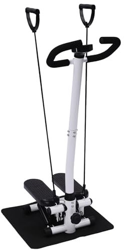 TaNeHaKi Fitness Stepper, Altura ajustable con manillar, dispositivo de entrenamiento para casa para apartamentos y sala de estar