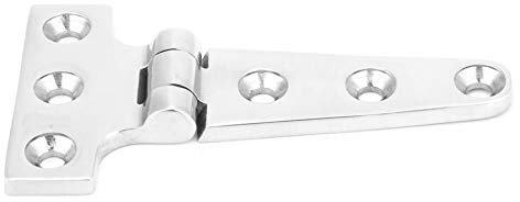 Scharniere for Duschwände, Scharniere aus Edelstahl, T-förmige Möbelscharniere, Installationsbeschläge aus Edelstahl for Schrank-, Badezimmer- und Glastürscharniere (Größe: 100 x 54 x 4,8 mm)