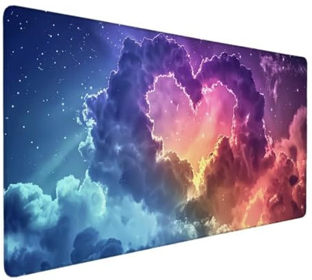 Mauspad XXL 1200x600x3mm - Mousepad Gaming Mauspad - Tischunterlage Large - Verbessert Präzision & Geschwindigkeit - Stabiler Halt auf Glatten Oberflächen Ergonomisches Mauspad XXL (Lila, Liebe) 1-0