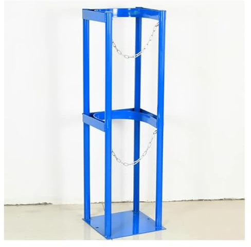 XPLKQXE Bewegliche Halterung Gasflaschen, Freistehendes Flaschentank-Lagerregal, Organizer-Halter Lagerung Sauerstofftank Propantank CO2-Flasche Stickstofftank(34x30x100cm)