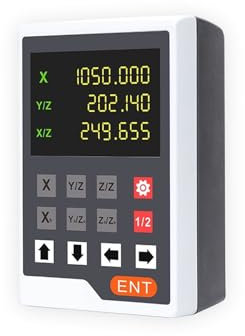 POOIQX Mini Drehmaschine Mühle DRO Digital Anzeige Display 2 3 Achsen YH800-3E YH800-2E TTL DB9,Präzise Messung(3 axis)