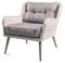 TexDeko® Loungekissen Gartenpolster Set mit Rückenkissen für Rattanmöbel Gartenkissen Premium, Wasserabweisende Polsterauflage Sitzkissen Gartenmöbel 60x60x12cm + 60x40x12cm (Grau)