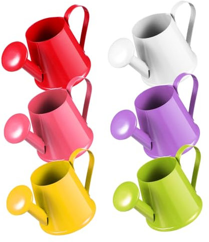 Garneck 6pcs Kettle Model Realistic Flower Watering Can Decor for Boy Girl and Corrosion Resistant for Home Craft and Miniature Garden Supplies