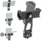 UTEBIT Handy Halterung Stativ Adapter, Metall Handystativ mit 2 Kaltschuhen und 1/4 Gewinde, 360° Und 180° Drehbar Stativ Für Smartphone, Digitalkamera, Mikrofon Und LED-Videoleuchte