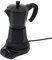 Caffettiera elettrica da 300 ml, in alluminio, 6 tazze, colore: nero, moka, con fondo separato