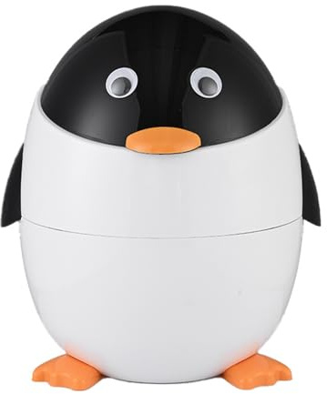 Fenayuu Pinguin Mülleimer, Niedlicher Mülleimer Für Den Innenbereich, Pinguin-Mülleimer Mit Deckel Für Die Nähe Des Schreibtisches, Des Kinderzimmers, Des Zuhauses Und Des Wohnzimmer