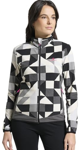 Athl Dpt. Giacca Donna in Micropile Tecnico – Full Zip con Tasche Inserti Elastici - Traspirante Ideale per Trekking, Montagna, Sport e Tempo Libero