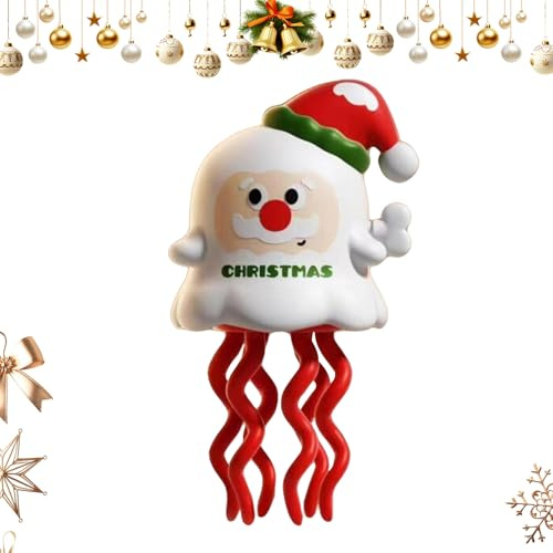 Fierudeng Tanzender Tintenfisch,Weihnachtsmotiv Tintenfisch Tanzspielzeug - Interaktives Sinnespiel Für Frühförderung Mit Aufziehmotor Für Kleinkinder Und Mädchen Für Geburtstag