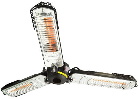 Prem-I-Air 2000W Halogen Quartz Parasol Patio Heater (Folds Down)