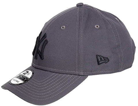 New Era Kappe Herren Damen New York Yankees Strapback gebogener Schirm hinten verstellbar Einheitsgröße, Yankees-Graphite, One-size-fitts-all