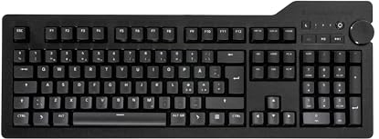 Das Keyboard 4Q Professional Mechanische Tastatur Skandinavien Layout - 105 Tasten, Programmierbare Smart RGB-Beleuchtung, NKRO, Cherry MX Brown Switch, USB-Hub, Aluminium-Abdeckung (DKPKD4RP0MNS0NOX)