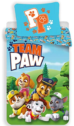 Paw Patrol Bettwäsche Baumwolle Kopfkissen Bettdecke Chase Marshall Rocky 135x200cm