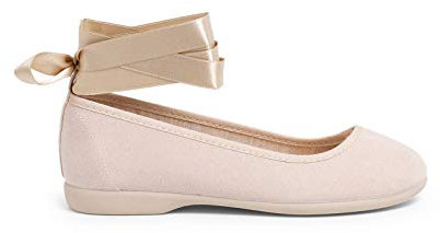Pisamonas Bailarina Cintas Raso Cierre Pulsera Size 31 Color Beige
