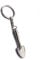 Juliyeh Pendant Spoon, Keyring Metal Shovel,Keychain Gadget,Key Pendant for Various Styles of Keys sivler S