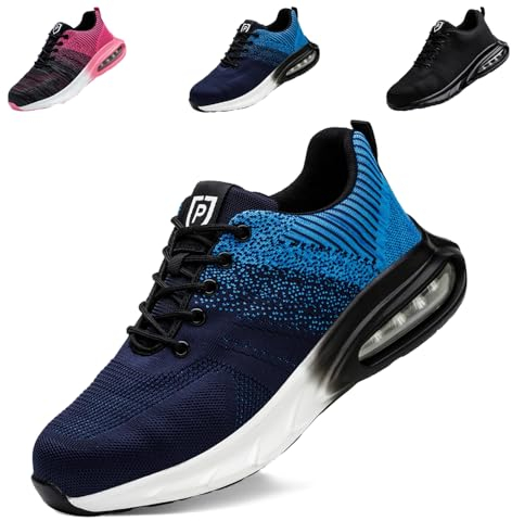 Arbeitsschuhe Herren Stahlkappe 38 Sicherheitsschuhe S3 Herren Sommer Arbeit Schuhe Sicherheit Sneaker Kevlar Schutzschuhe Trekkingschuhe Arbeit Schuhe Männer Safety Shoes Atmungsaktiv Schwarz