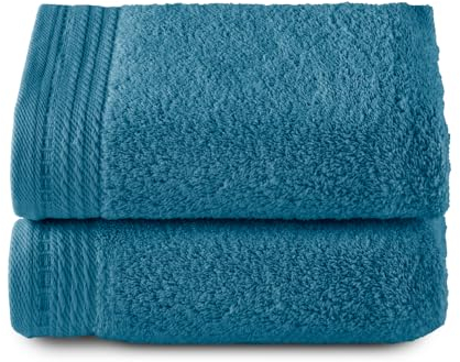Top Towel - Premium - Toallas de baño Grandes - Toallas baño -2 Toallas de Manos -50 x 100 cms - Algodon 100% - 600 Gramos - Oceano