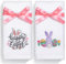 NEWLIGHTURE Oster-Handtücher, 100 % Baumwolle, bestickt, Happy Easter, dekoratives Geschirrtücher-Set, Geschenk-Set, 2 Stück, 35,6 x 73,7 cm
