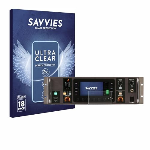 Savvies 18 Stück Schutzfolie für Behringer X32 Rack Displayschutz-Folie Ultra-Transparent