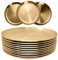 WANBY Stainless Steel Plates Gold Metal Dinner Plates Unbreakable Dinner Dishes Set for Kitchen Home Camping Outdoor Party BBQ (9inch 10Pcs)