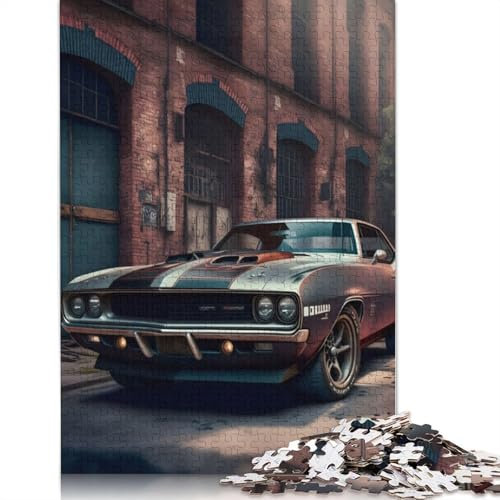 Muscle Car Puzzle 1000-teilige Schwer Puzzle Spielzeug Lernspiel Impossible Herausforderungsspielzeug Für Erwachsene Kinder 1000pcs (38x26cm)
