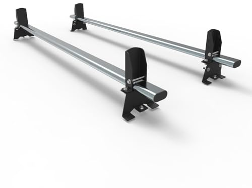 Demarvan Roof rack Compatible fittings to fit Vauxhall Vivaro 2019 onwards vans, 2 Heavy Duty Oval Profile Bars with load stops Aero Tech – AT127LS